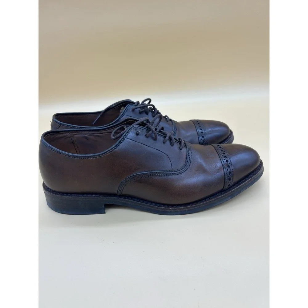 Allen Edmonds Fifth Avenue Mens 9 D Chili Brown Leather Oxford Dainite Shoes